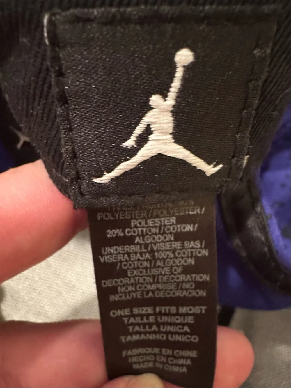 Jordan Royal Blue Cap with Black Jumpman Logo
